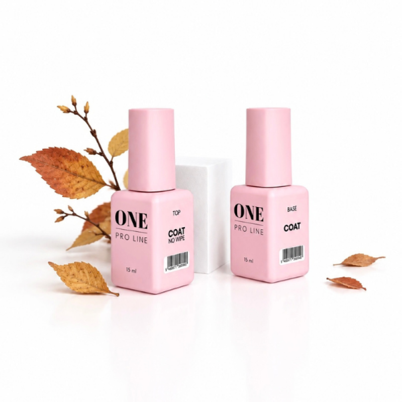 Набір ONE BASE COAT & ONE TOP COAT NO WIPE, 15 мл