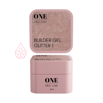 Гель для нарощення ONE GEL GLITTER 1. 30 ml