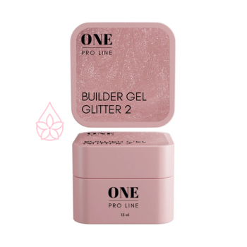 Гель для нарощення ONE GEL GLITTER 2, 15 ml