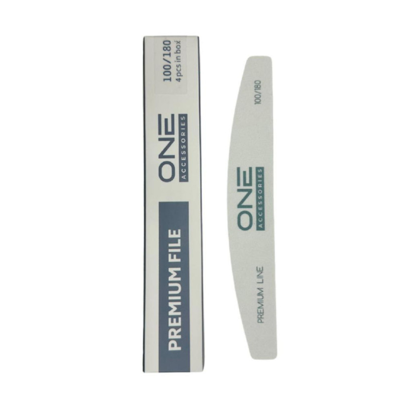 Пилочки для нігтів NAIL FILE "PREMIUM LINE" 100/180 (4шт)