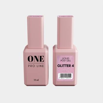 Рідкий полігель ONE LIQUID POLYGEL GLITTER 4