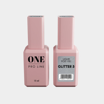 Рідкий полігель ONE LIQUID POLYGEL GLITTER 5