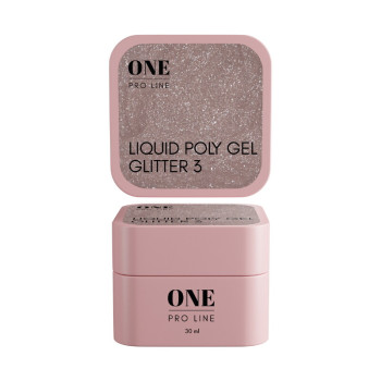 Рідкий полігель ONE LIQUID GEL GLITTER 3, 30 ml   