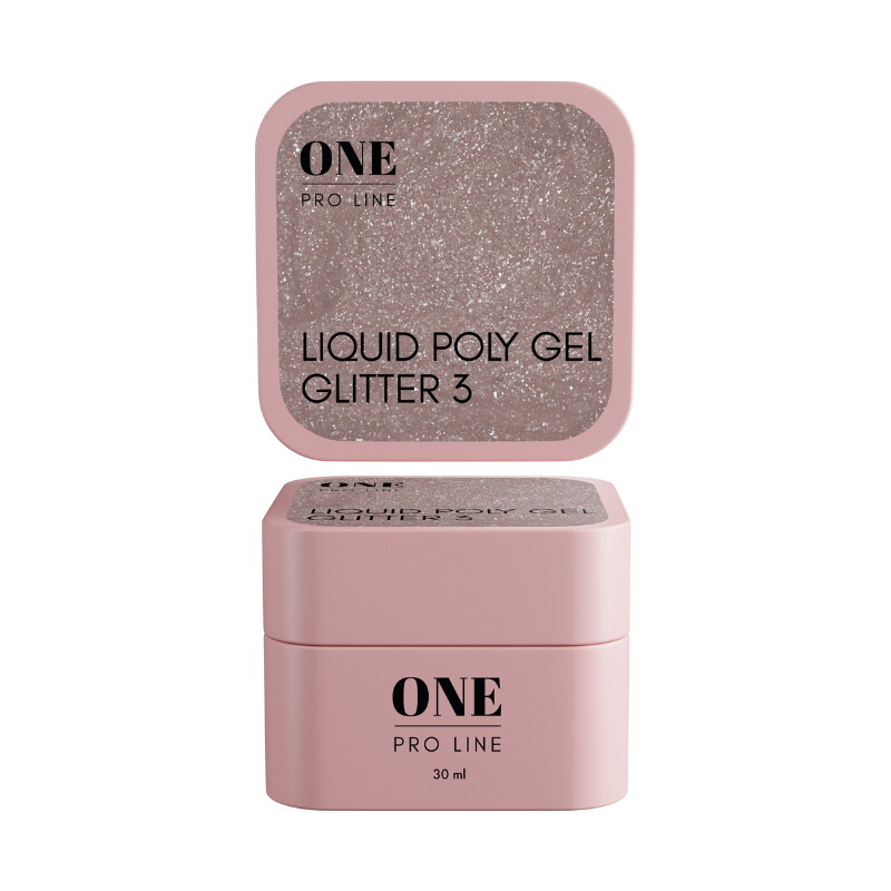 Рідкий полігель ONE LIQUID GEL GLITTER 3, 30 ml   