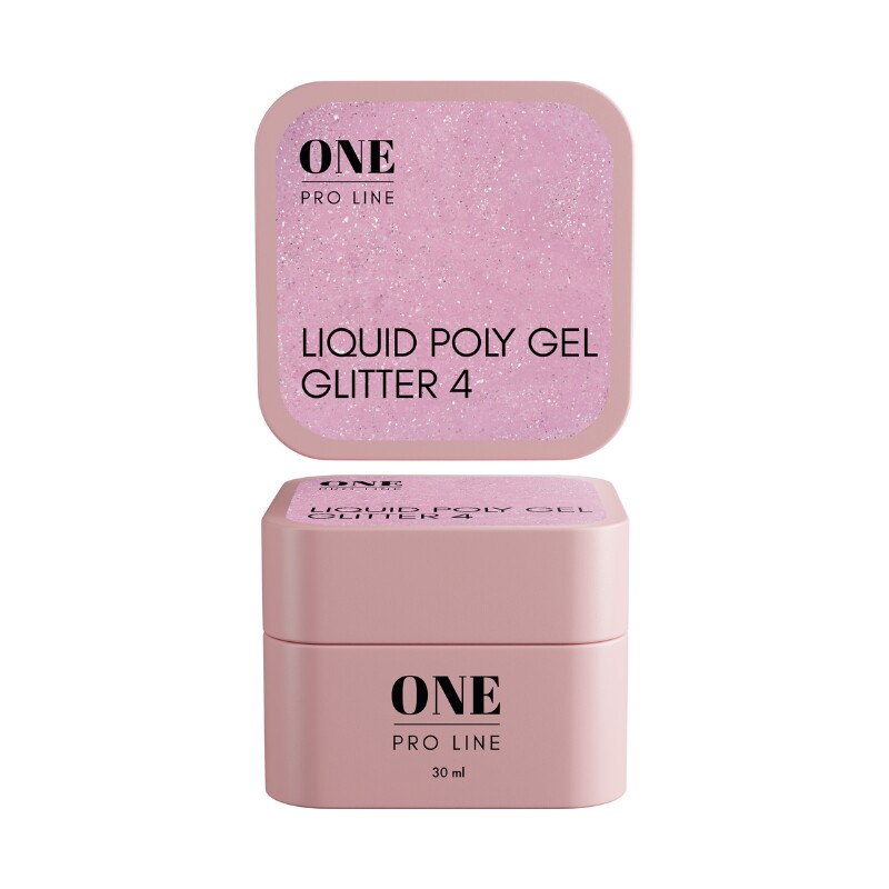 Рідкий полігель ONE LIQUID GEL GLITTER 4, 30 ml   