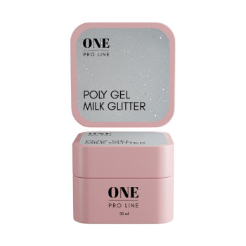 Полігель ONE POLYGEL MILK GLITTER, 30 ml   