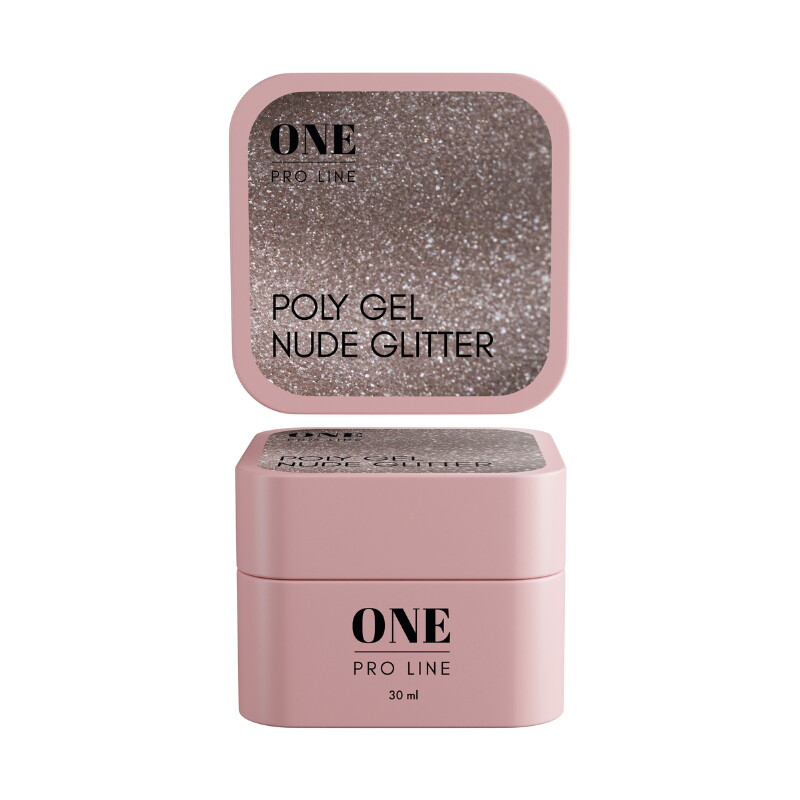 Полігель ONE POLYGEL NUDE GLITTER, 30 ml   