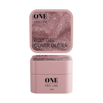 Полігель ONE POLYGEL COVER GLITTER, 15 ml   