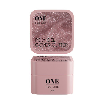 Полігель ONE POLYGEL COVER GLITTER, 30 ml   